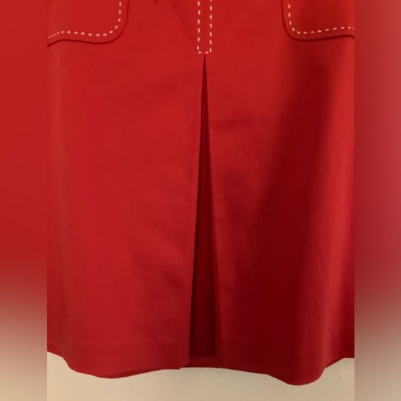 Loft red Double Pocket Front Pleat skirt ❤️❤️❤️ - Picture 7 of 7